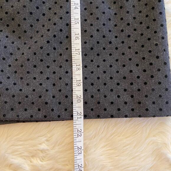 Rickie Freeman for Teri Jon Wool Gray Polka Dots Skirt 10 Preppy Career - Picture 7 of 9